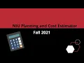 NIU Planning and Cost Estimator
