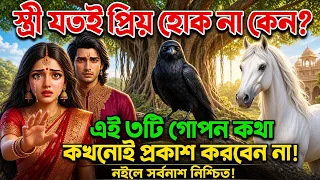স্ত্রী যতই প্রিয় হোক না কেন, এই ৩টি গোপন কথা তাকে কখনোই বলবেন না! | খুবই শিক্ষণীয় গল্প ।