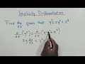 Implicit differentiation in calculus - Example 2