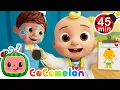 Download Lagu Head, Shoulders, Knees \u0026 Toes! 🩺 | CoComelon Nursery Rhymes + Kids Songs | Sing Along for Babies 🎵