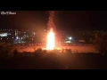 University of South Carolina fans burn a Clemson Tiger
