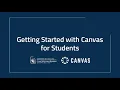 For Students Getting Started with Canvas