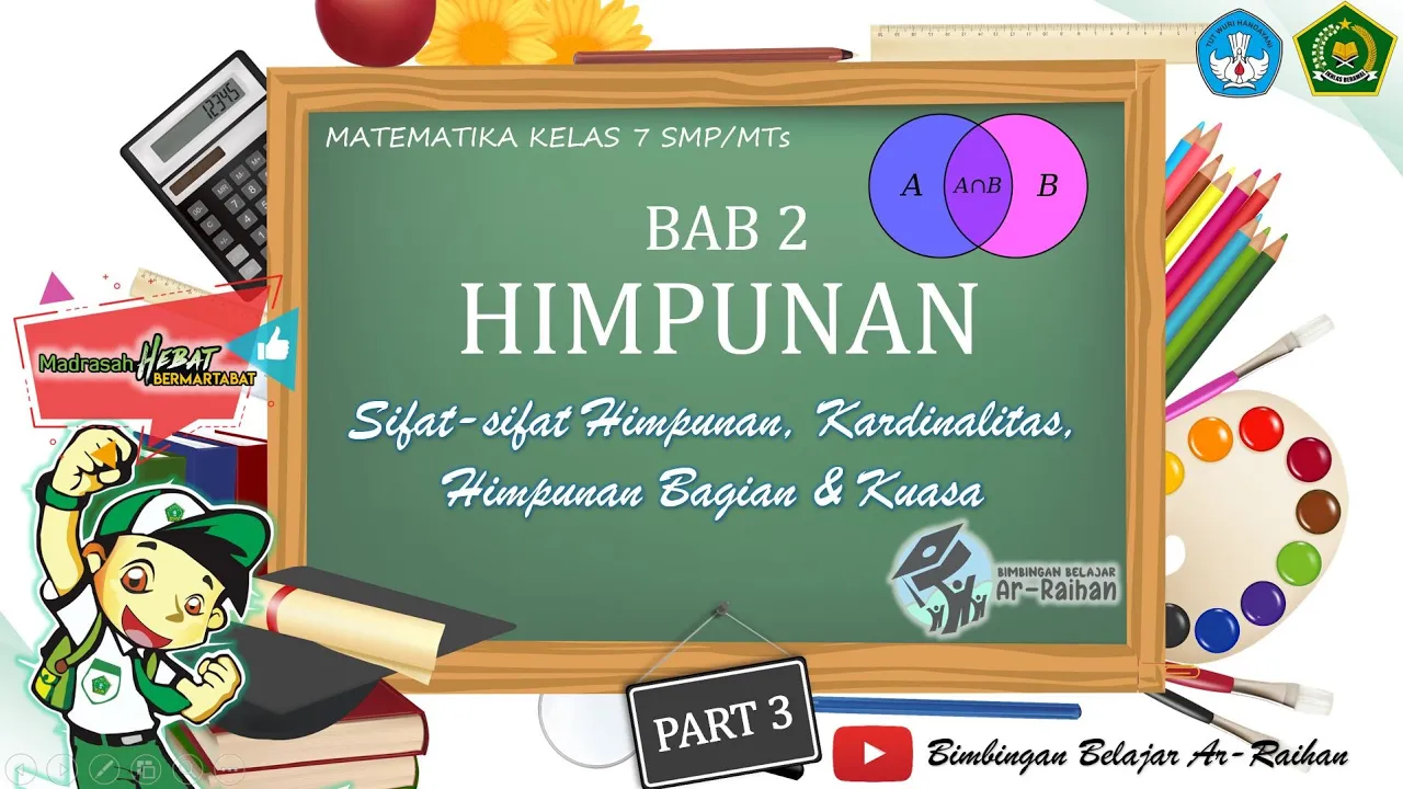 Pertemuan 3 Bab 2 Himpunan (Sifat-sifat Himpunan, Kardinalitas, Himpunan Bagian dan Kuasa) Kelas 7