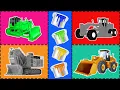 Paint the Bulldozer, Grader \u0026 Loader! Fun Construction Coloring Game 🚧🎨 | Vehicles Animation