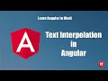 Learn Angular in Hindi - Text Interpolation in Angular String Interpolation in Angular