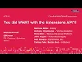 You did WHAT with the extensions API