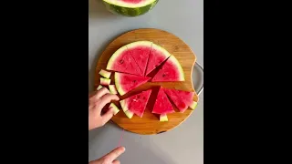 یه برش جذاب دیگه از هندوانه که مناسب مهمونی و جشن هاست هندوانه خوشمزه 