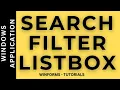 c Listbox Search Filter By Textbox In windows application winforms