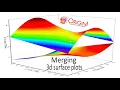 How to merge 3D surface plots on a single frame in Origin