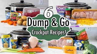 6 TASTY DUMP N' GO CROCKPOT SUPPERS | The EASIEST Slow Cooker Recipes :) | Julia Pacheco