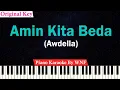 Download Lagu AWDELLA - AMIN KITA BEDA Karaoke Piano (Original Key)