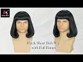 Lord Farquaad Black Bob Wig for Men Shrek Cosplay Wig missuhair