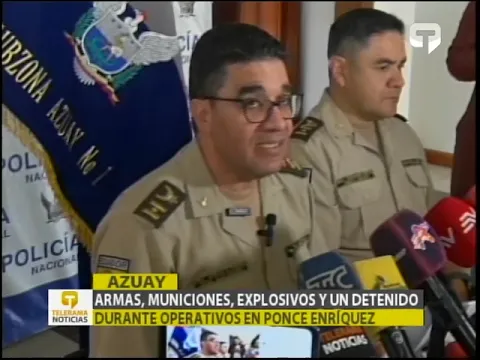 Armas, municiones, explosivos y un detenido durante operativos en Ponce Enríquez