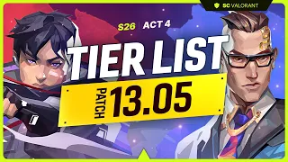 NEW Agent Tier List PATCH 13.05! - PICK THESE AGENTS!