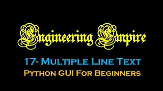 17 - Multi Line text in tkinter