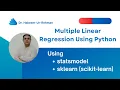 Multiple Linear Regression in Python Statsmodels vs Scikit-Learn Comparison