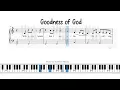 Download Lagu Goodness of God - Piano Tutorial | C Major | Music Sheet | Easy Partitur Not Balok