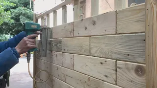 Efficient Wood Pallet Resource Exploitation Project DIY Beautiful Pet House From Wood Pallets