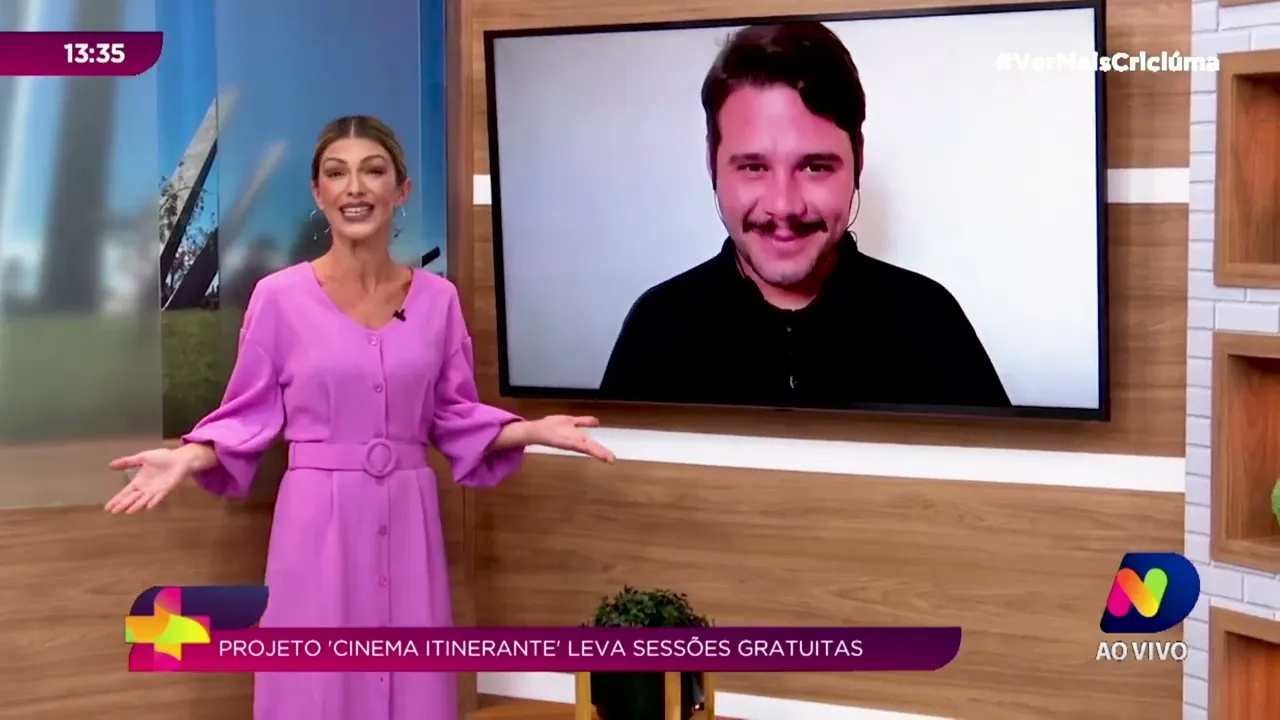 Projeto leva sessões de cinema ao ar livre para Criciúma e Tubarão