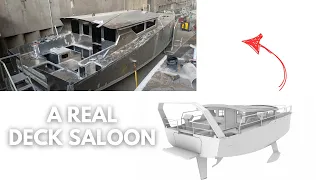 ⛵️Building a Real Aluminum Deck Saloon Sailboat!! Ep.355