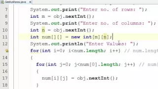 80 Dynamic Memory Allocation in Two Dimensional Array Java Programming Hindi