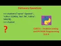 Python Dictionary Operations Accessing and Updating Elements Programs GE8151-PSPP Tamil 46