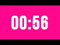 56 Second Countdown Timer No Music With Alarm Clock At The End