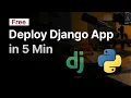 How to Deploy a Django App for Free in 5 Minutes No Docker No DevOps