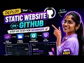 How to Deploy a Static Website on GitHub Pages FREE Hosting for Beginners