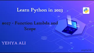 Learn Python in Arabic Function Lambda and Scope