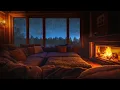 Download Lagu 4K 1 Hour Rain, Fireplace Sounds in a Cozy Bedroom-Sounds for Sleep, Relax and Study