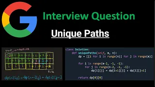 Unique Paths - Dynamic Programming Bottom-Up Approach