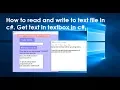 how to read and write to text file in c get text in textbox in c