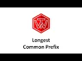 Longest Common Prefix LeetCode 14 Amazon Coding Interview Tutorial