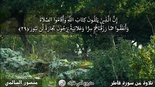 تلاوة مريحة من سورة فاطر منصور السالمي 
