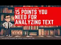 15 Tips for Analyzing Text