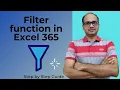 How to Filter data using Filter Function in Excel 365