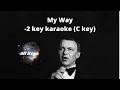 Download Lagu My way karaoke lower key (-2, C key)