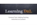 Content Tool Adding Existing Activities to Content 720 D2L Brightspace