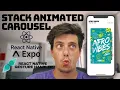 Advanced React Native FlatList stack carousel animations at 60fps