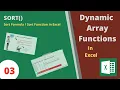 03 SORT Formula in Excel How to use Sort Function in Excel Dynamic Array Function