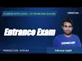 ENTEXAM Entrance Exam Coding with Logic CP Problems Solved simple