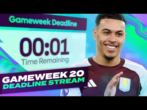 Video Thumbnail: FPL DEADLINE STREAM GAMEWEEK 20 🔥 RICE TRAVELLED 🤔 ROGERS IN 🚀 | Fantasy Premier League Tips 2025/26