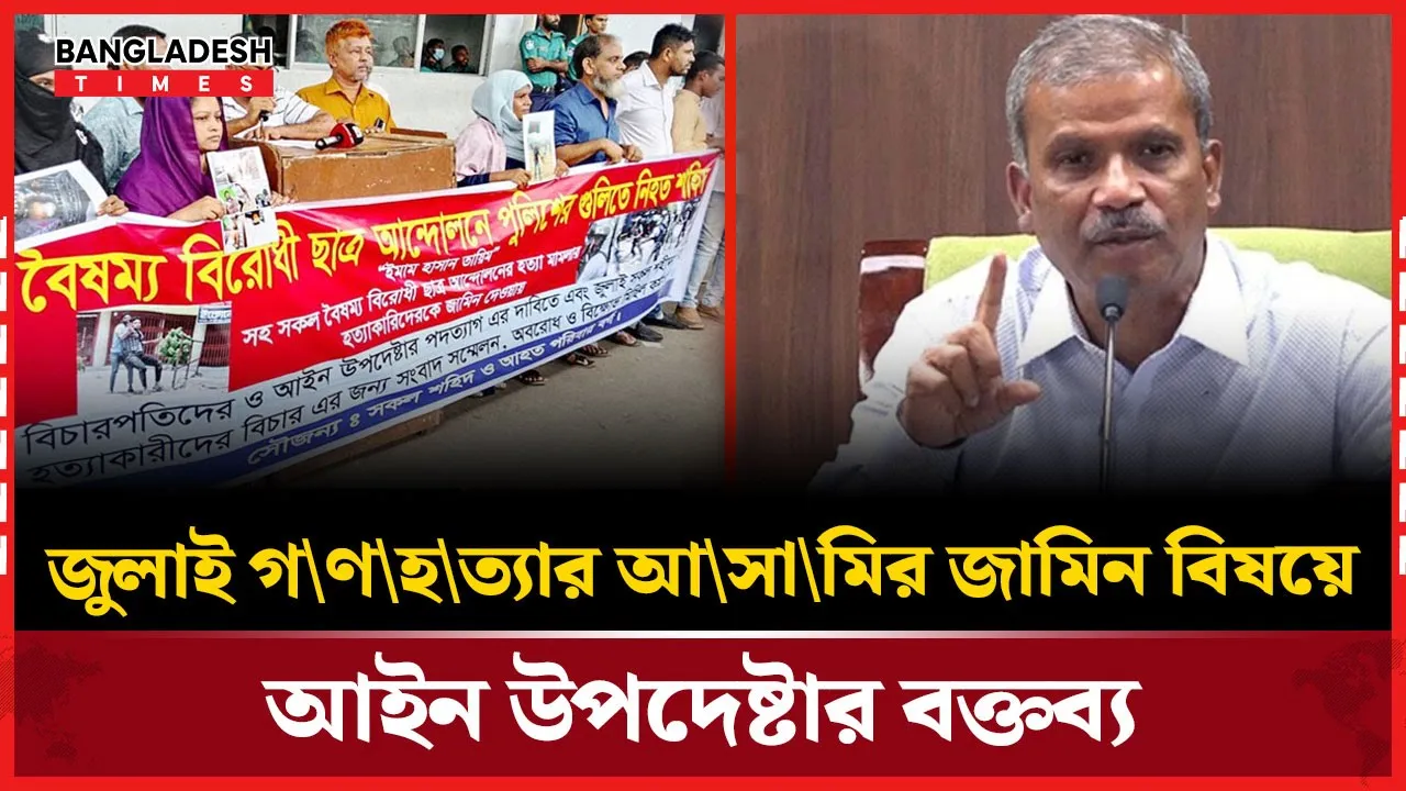 জুলাই গণহত্যার আসামির জামিন বিষয়ে যা খোলাসা করলেন আসিফ নজরুল