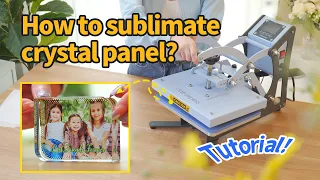 How to print sublimation glass blocks coating crystals photo frame by Craft Heat Press