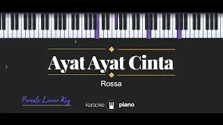 ayat ayat cinta female lower key rossa karaoke piano 