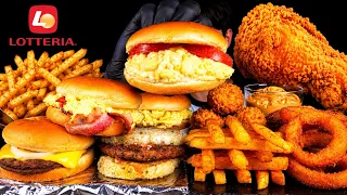 ASMR 롯데리아 모닝버거 불고기라이스 에그베이컨 감자튀김 어니언링 먹방! Rice Burger Egg Bacon Burger With Fried Potatoes MuKBang!!