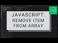 How to remove an element from a JavaScript array