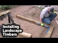 Installing Landscape Timbers for Crushed Stone Patio The Fixer Clips