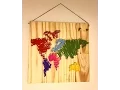 DIY World Map Wall Nail String Art timelapse